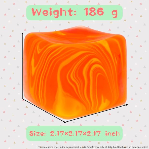 NeeDoh Nice Cube ?C Solid Squish ?C Yellow & Orange
