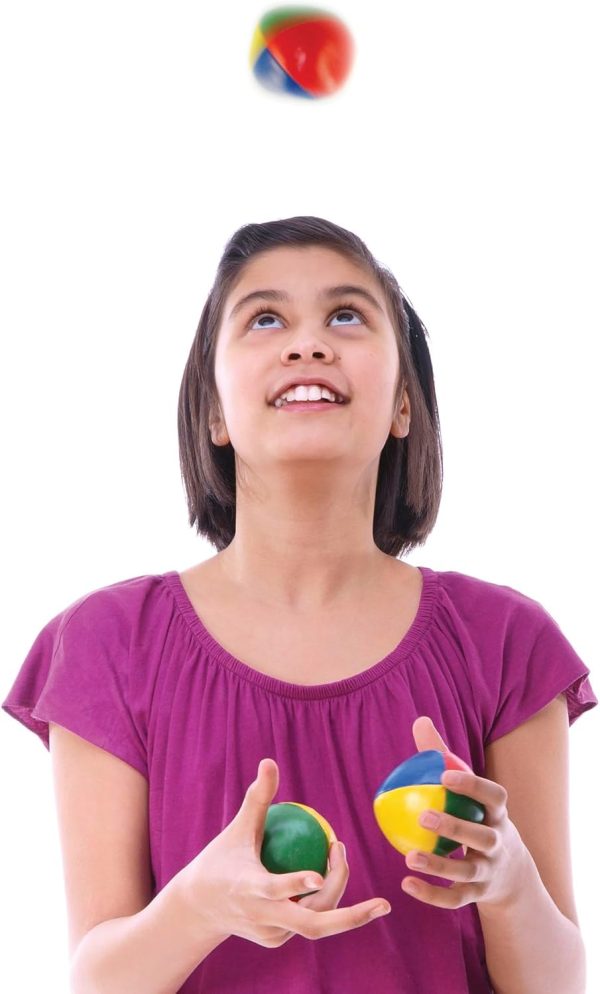 Schylling Classic Juggling Balls - Colorful Vinyl Toss-and-Catch Balls with Bead Filling - Includes 3 Balls and Instructions - Ages 5 and Up - Three Piece Set