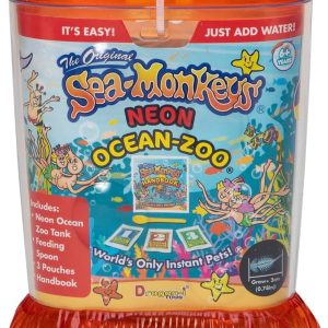 Sea-Monkeys? Ocean Zoo Neon - World's Only Instant Pets? - Assorted Colors - Ages 6+ (Pack of 1)