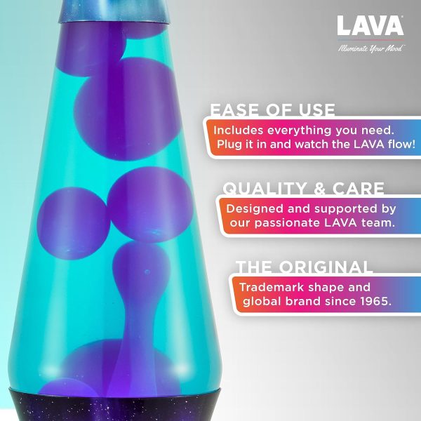 The Original Lava? Lamp - 14.5 Aurora Borealis ?C Classic Liquid Motion Lamp - Purple Wax and Blue Liquid - Item #2047 (Amazon Exclusive)